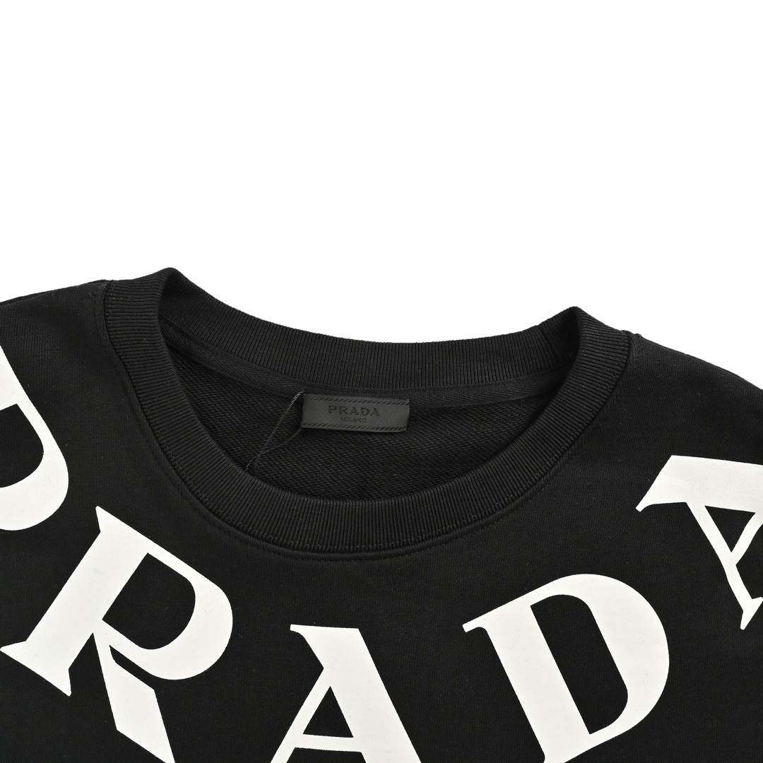 Prada 24Fw crew neck sweatshirt with large logo print