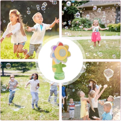👍Last Day Promotion 50% OFF💥Sunflower Shaped Portable Electric Bubble Maker Toy