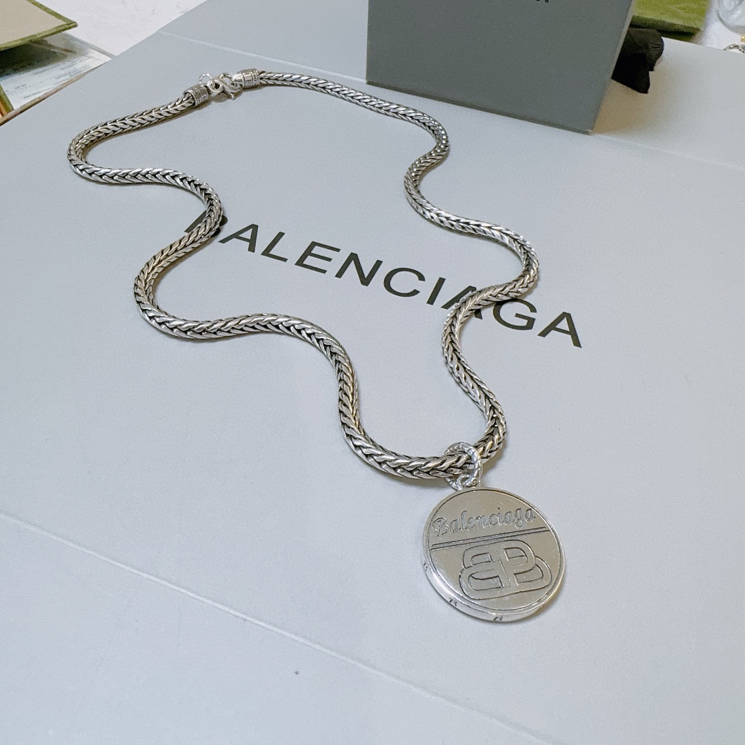 Balenciaga BB Round Braided Necklace