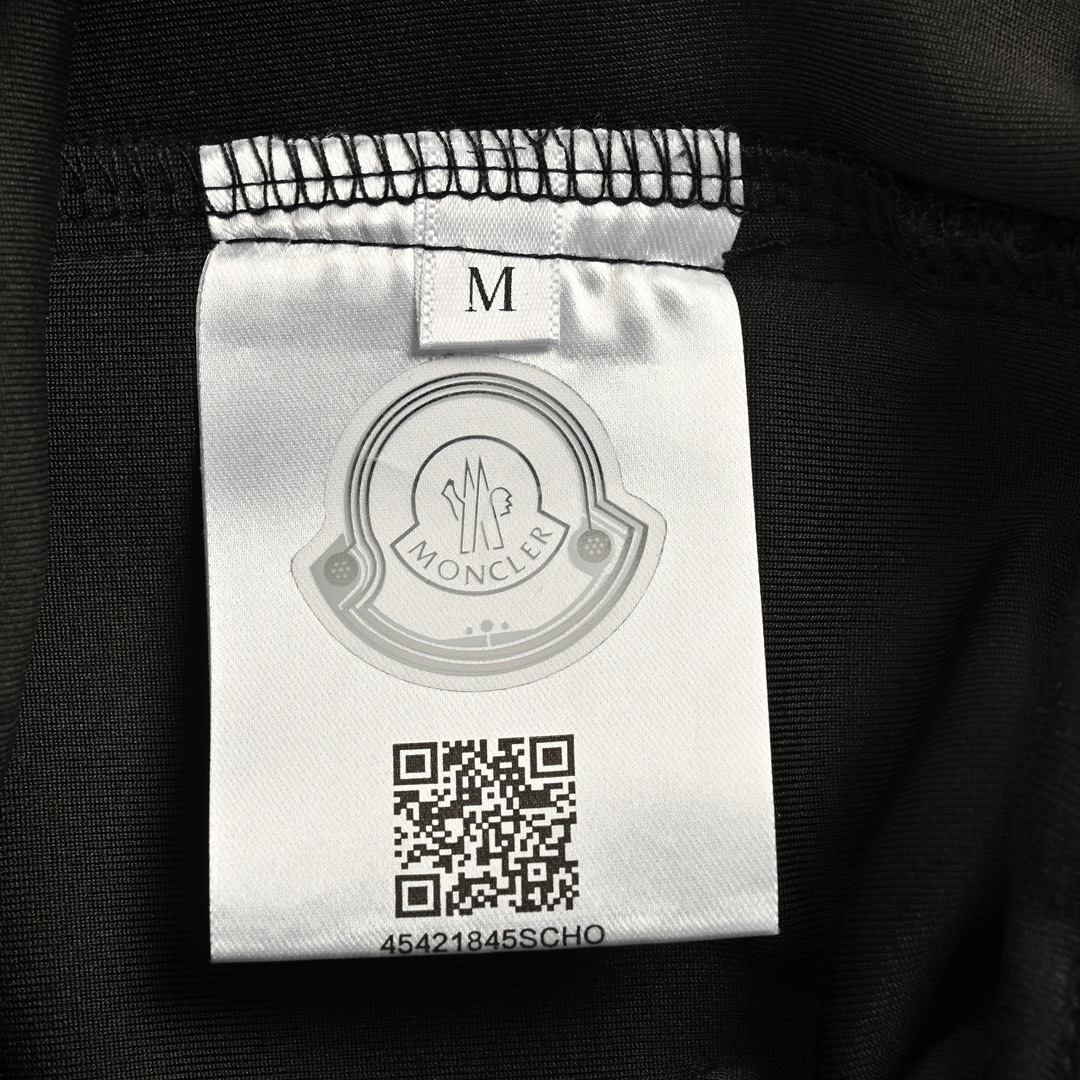 Moncler 24Fw embroidered logo webbing trousers