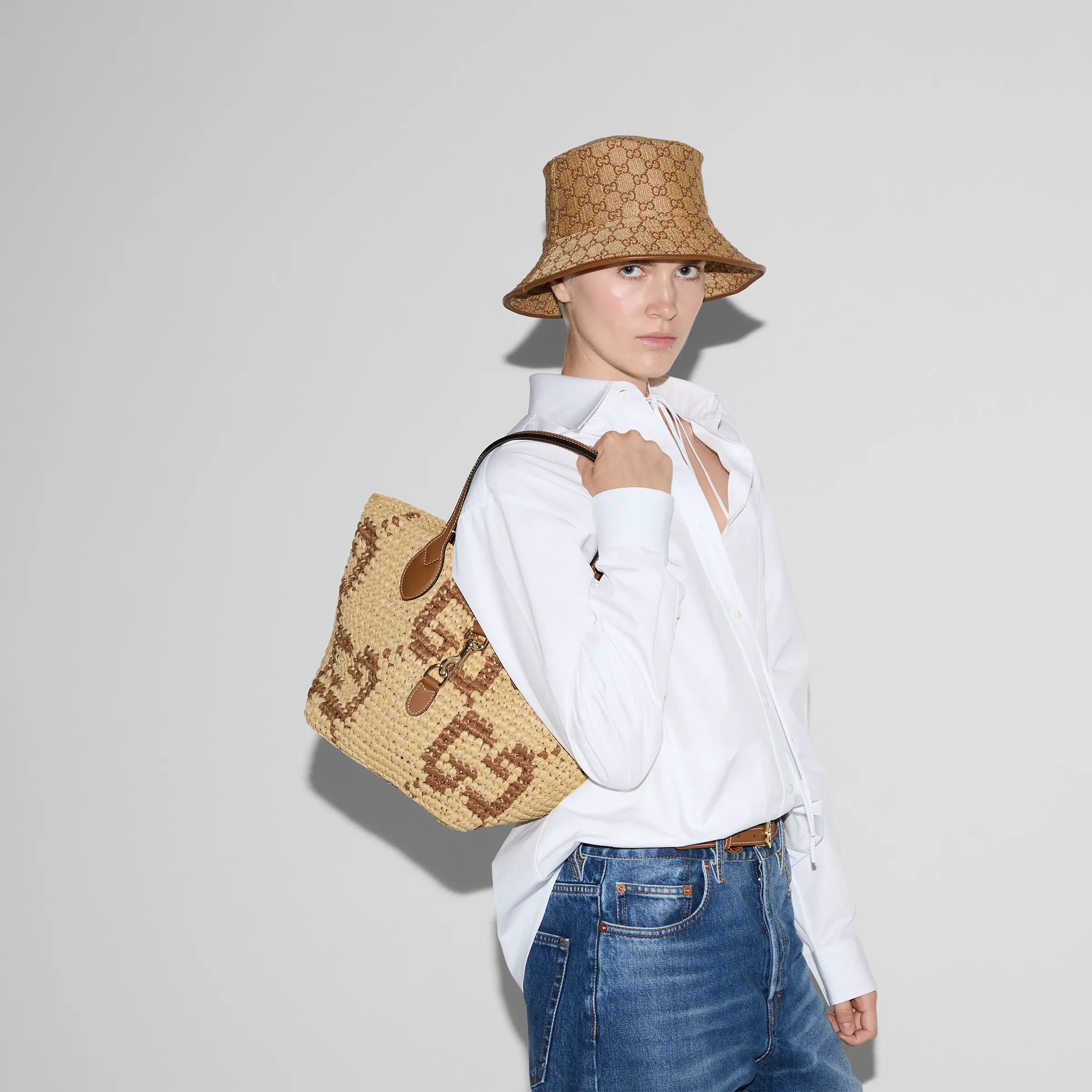 Gucci Woven Small Tote Bag8182239AAGM9767