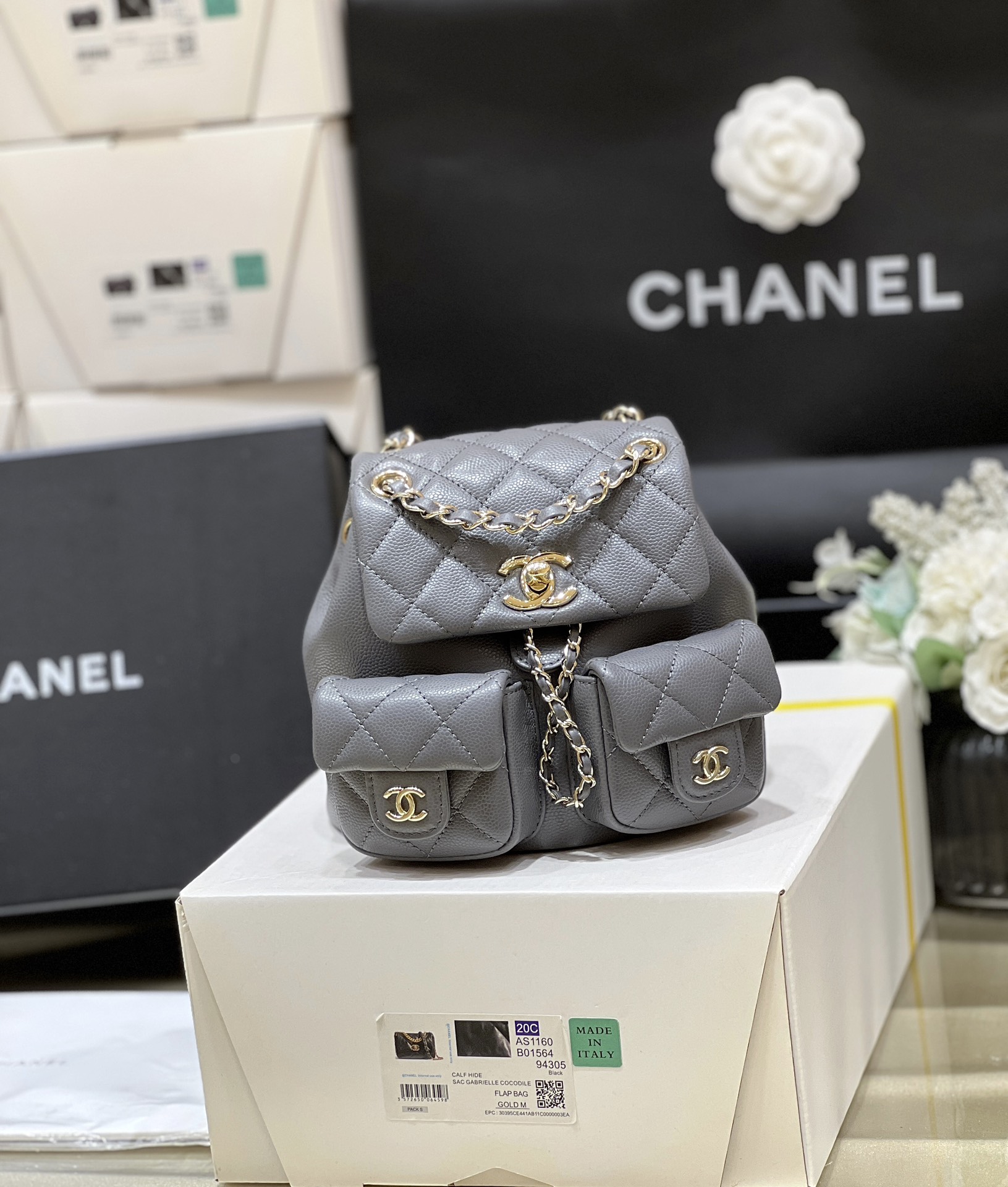 Chanel 24A duma double backpack 3787