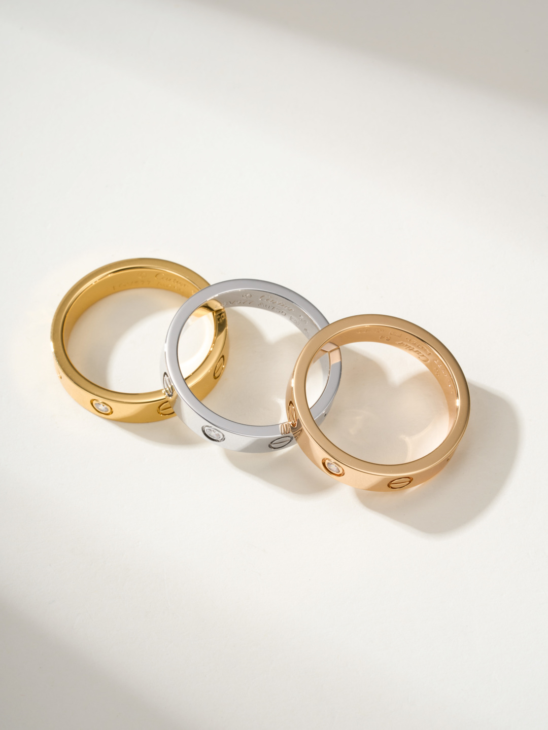 Cartier love narrow single diamond ring