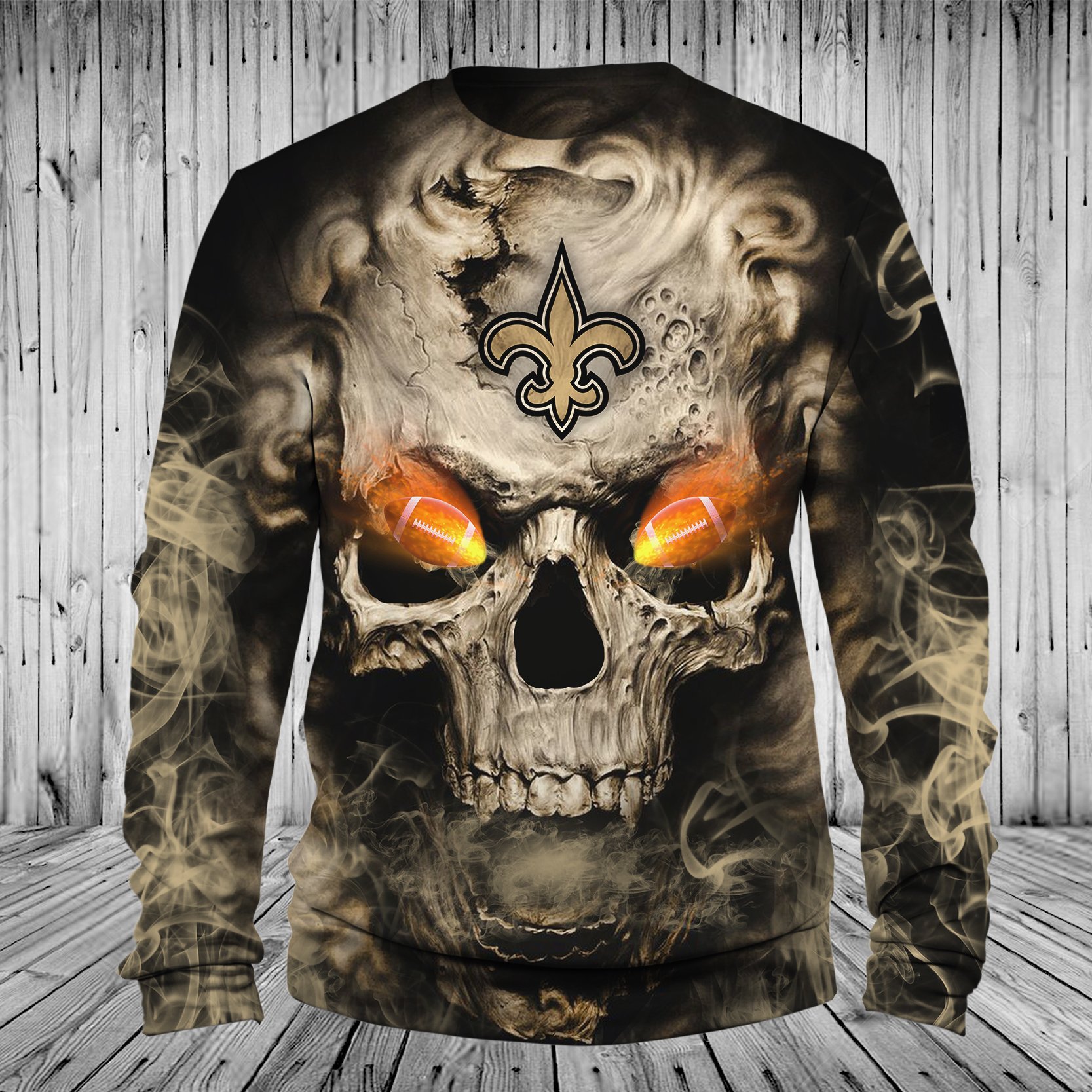 SAINTS HOODIE 3D SKULL 05