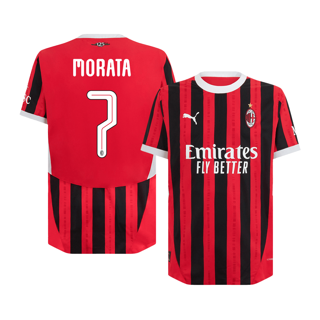 Authentic MORATA #7 AC Milan football shirt 2024/25 - UCL