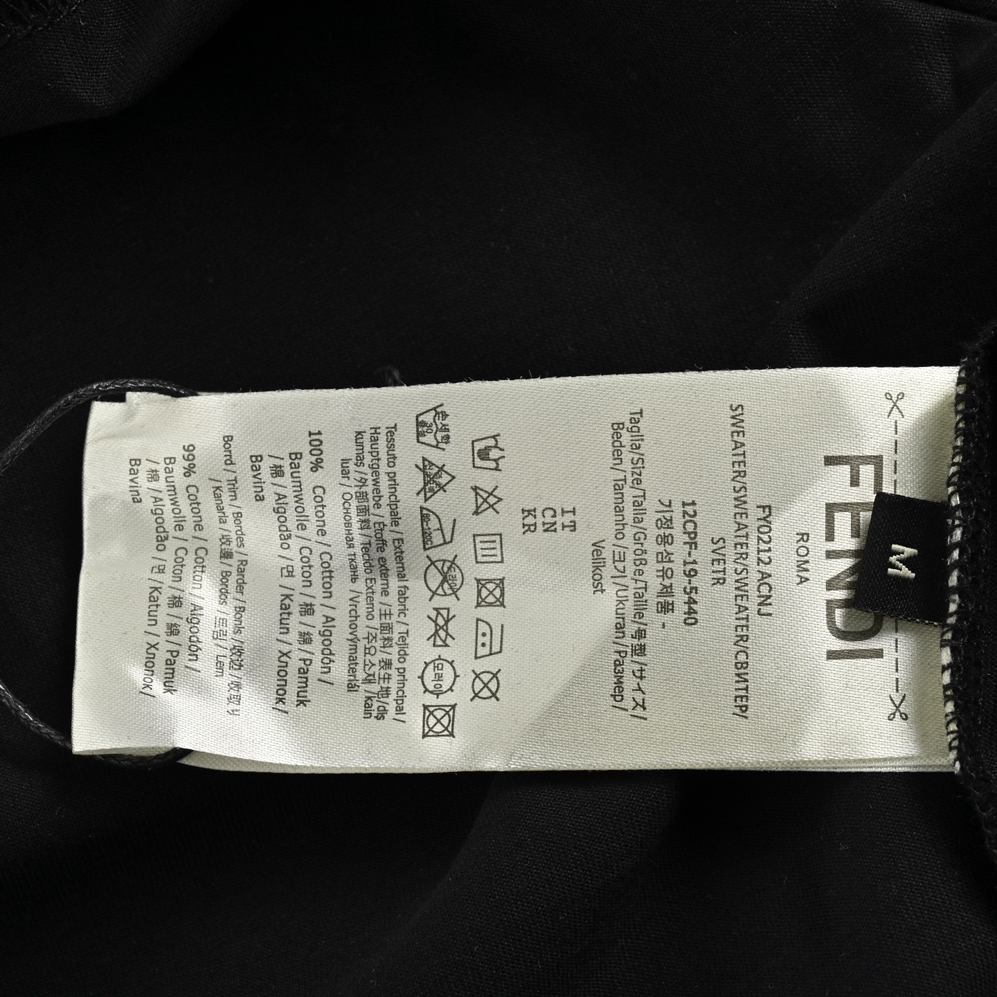 Fendi 25ss hot dog pizza badge embroidered short sleeve
