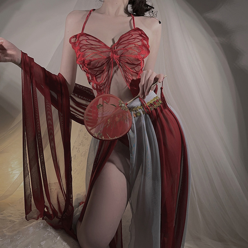 Lace-up Butterfly Lingerie Skirt Sexy
