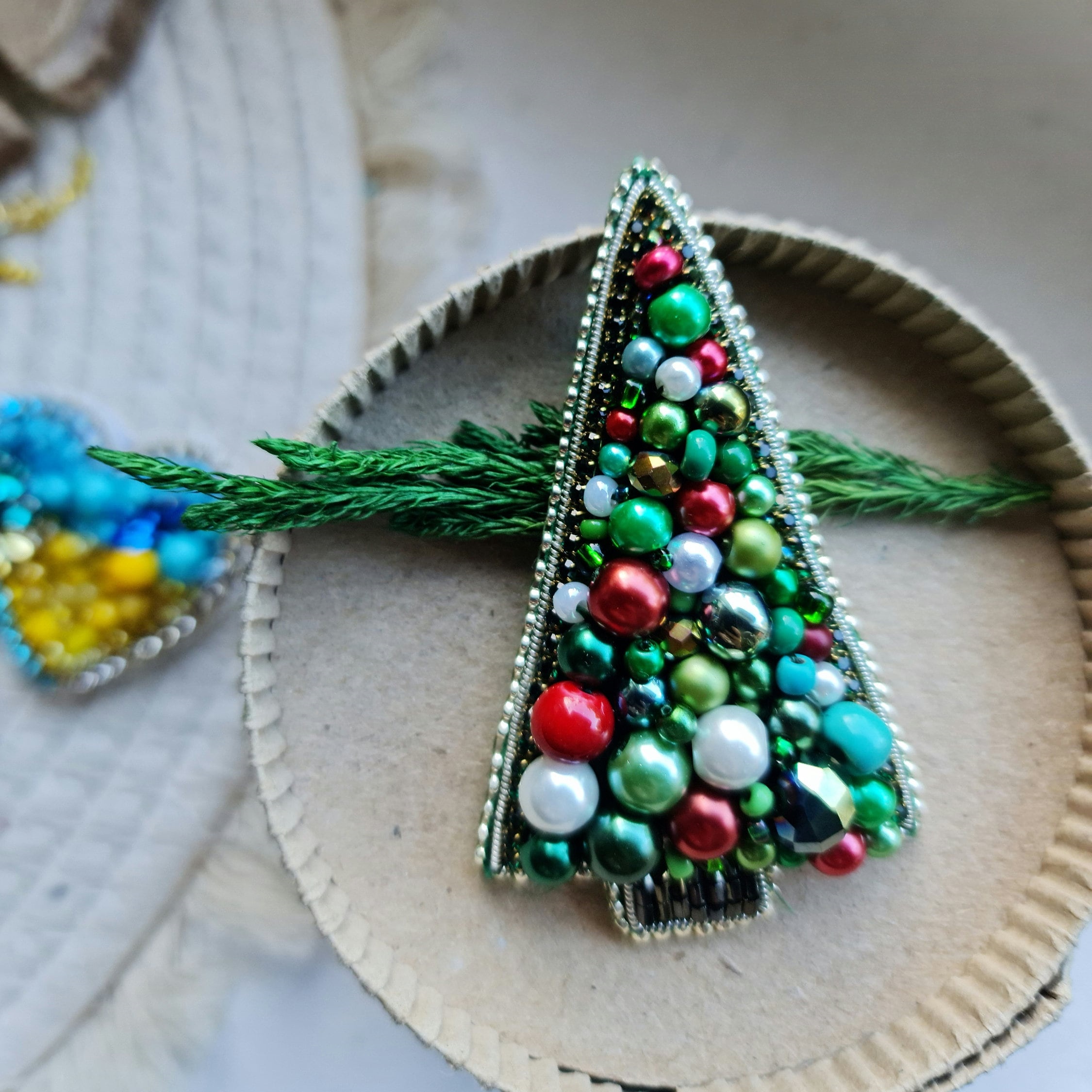 🔥ON SALE🔥Christmas Tree Pin Beaded Brooch