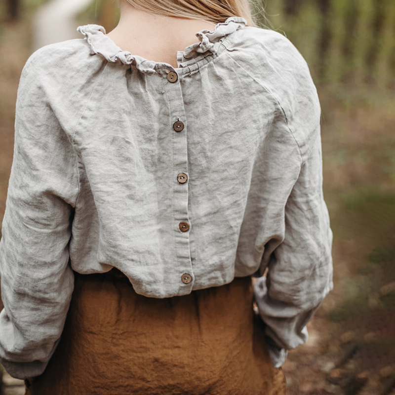 Vintage Stringy Selvedge Button Comfy Long Sleeve Shirt