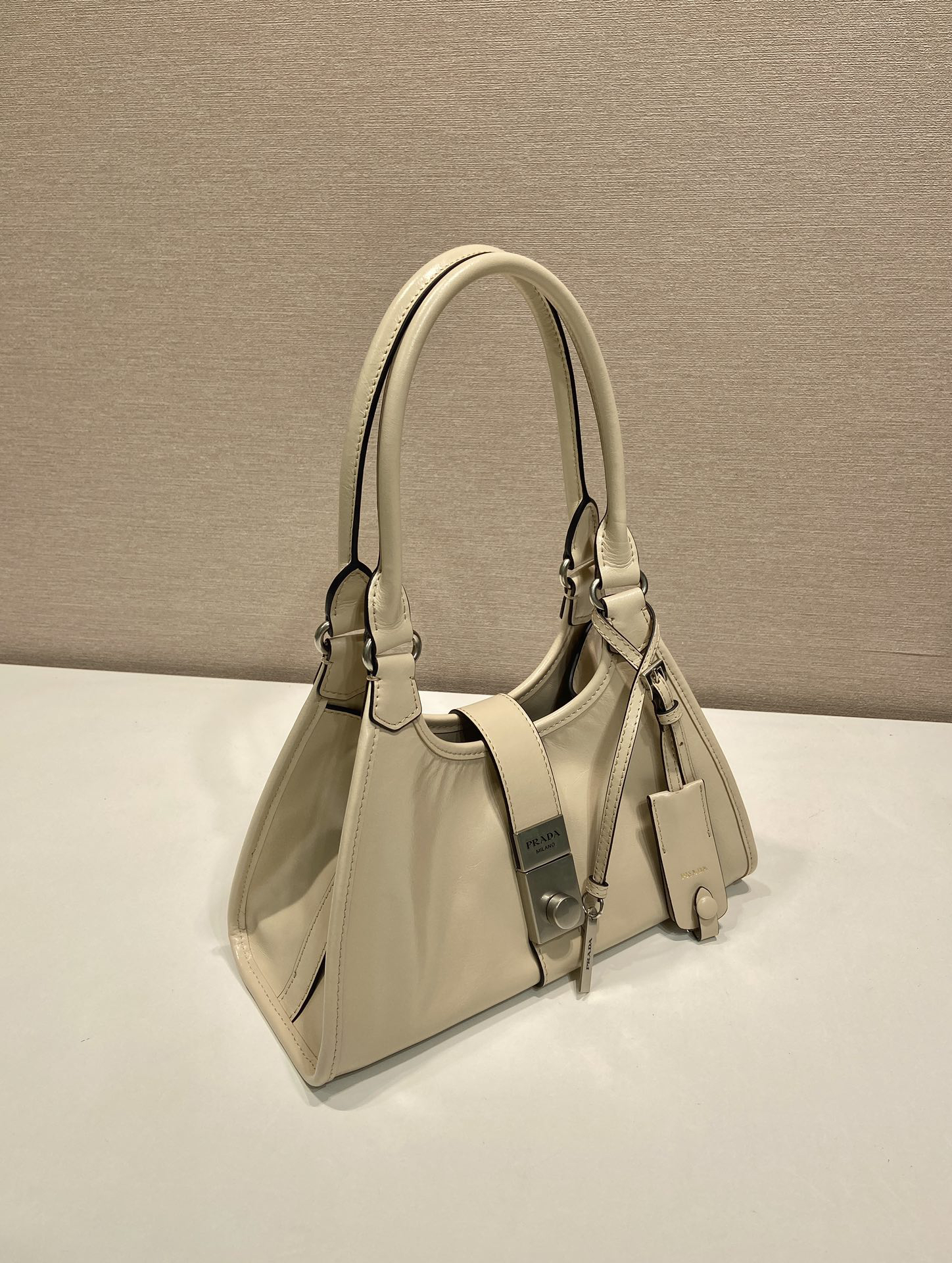 Prada waxed leather mini tote 1BG580