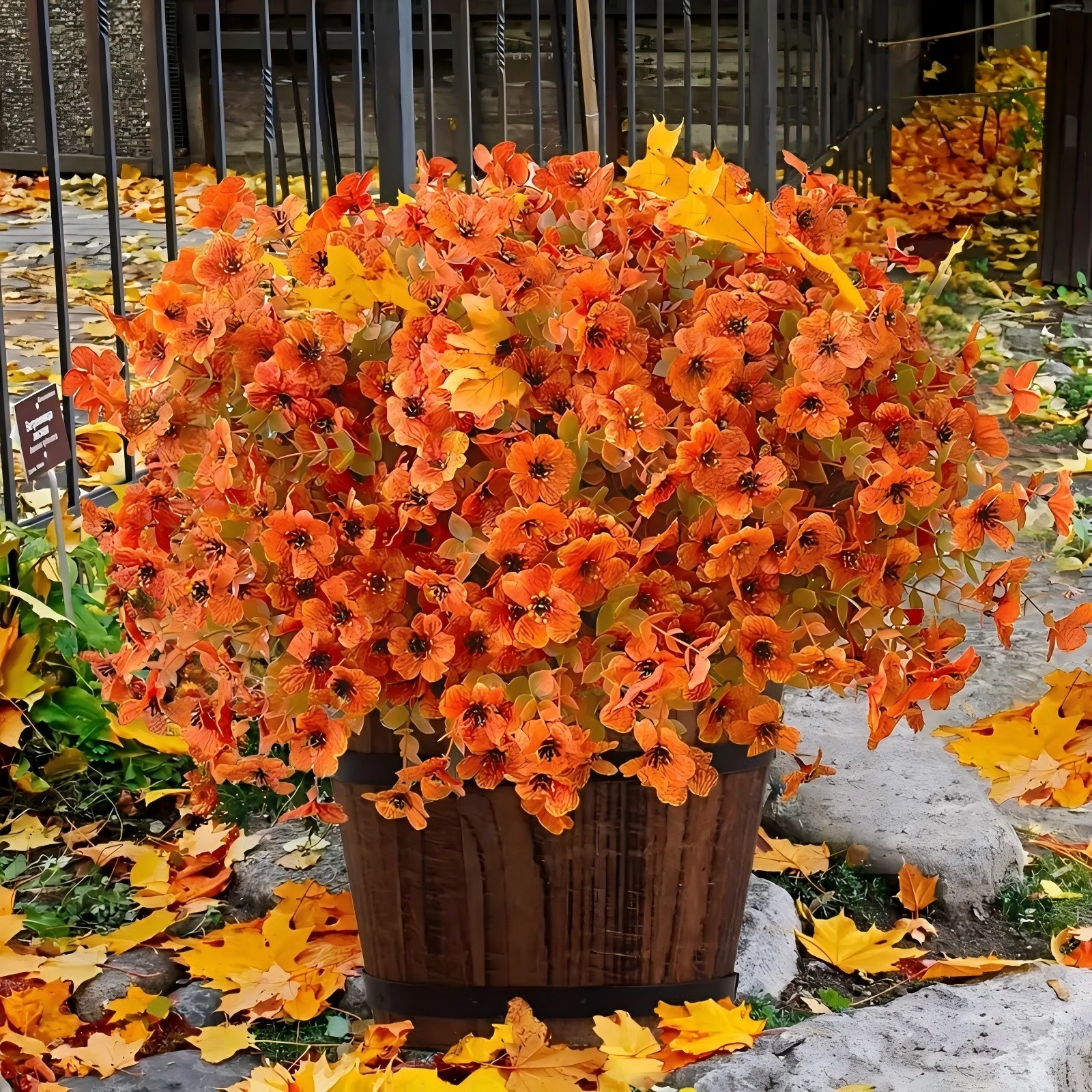 🔥Super Sale - 49% OFF🔥Artificial Outdoor Fall Flowers - UV resistant, Waterproof, Windproof
