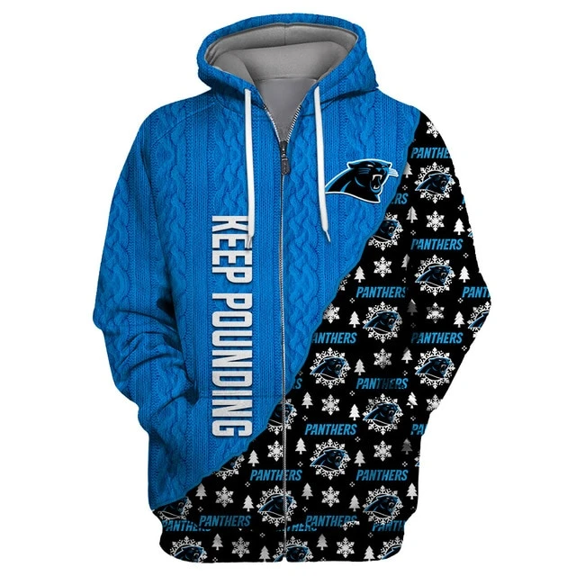 CAROLINA PANTHERS 3D CHRISTMAS HOODIE ABC03