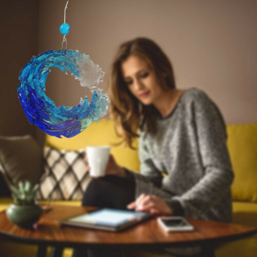 (🔥Last Day Promotion-SAVE 50% OFF)Fused Glass Ocean Suncatcher Ornament Glass Wave Sun Catcher-BUY 2 GET 10% OFF & FREE SHIPPING