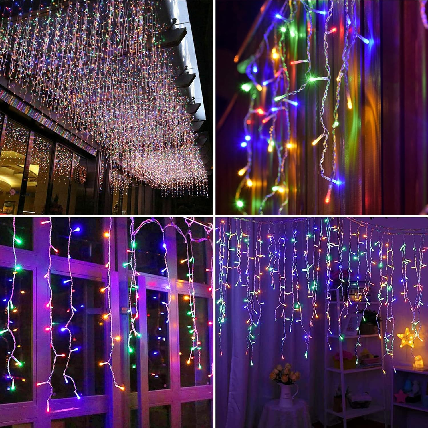 🎄CHRISTMAS ON SALE🔥Outdoor Curtain String Lights with 8 Shining Modes