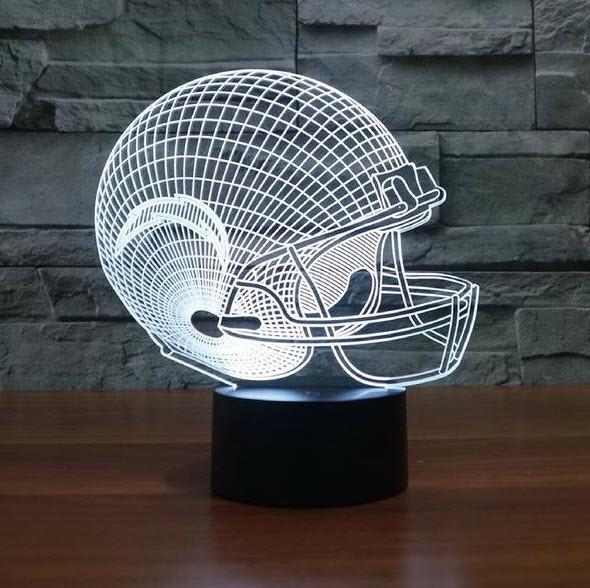 LOS ANGELES CHARGERS 3D LED LIGHT LAMP