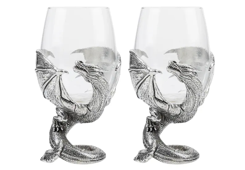 Awaken the Dragon – Handcrafted Pewter Dragon Wine Goblets