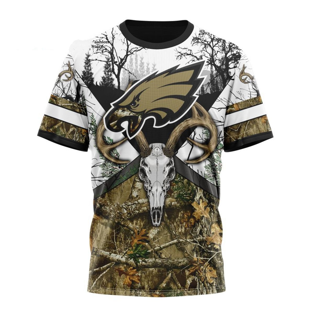 PHILADELPHIA EAGLES DEER SKULL AND FOREST 3D HOODIE