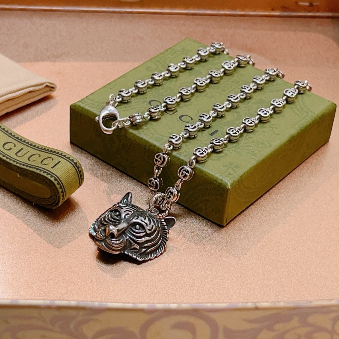 Gucci Anger Forest Series Tiger Head Vintage Necklace