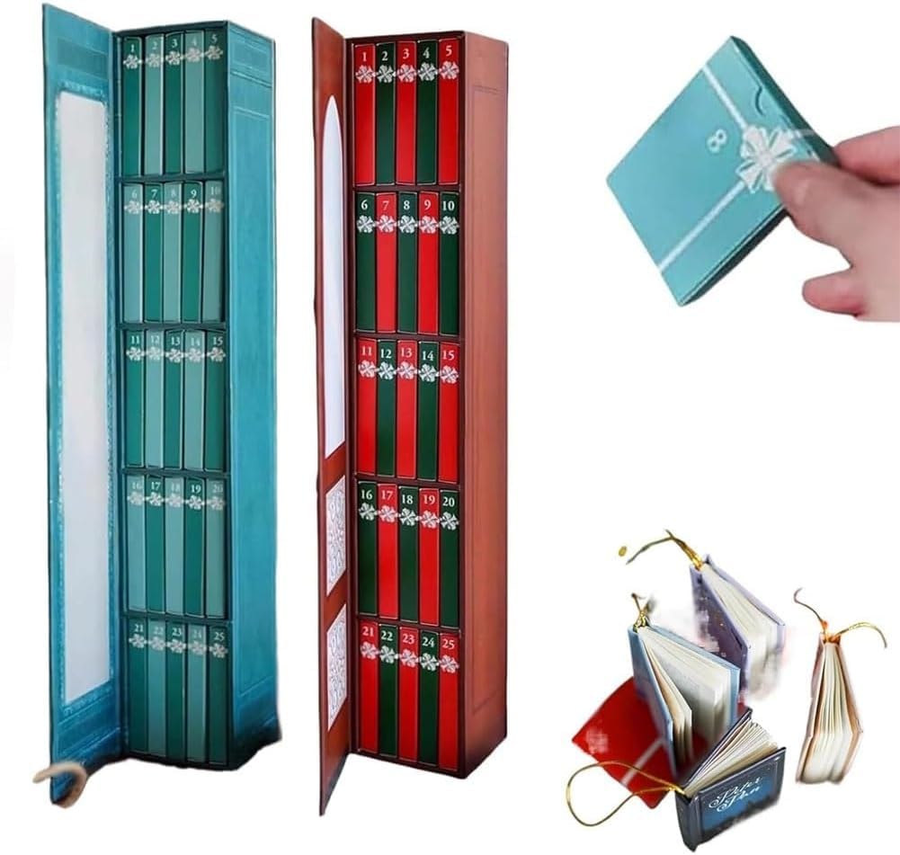 Mini Book Ornament 24 Days Advent Calendar 2025