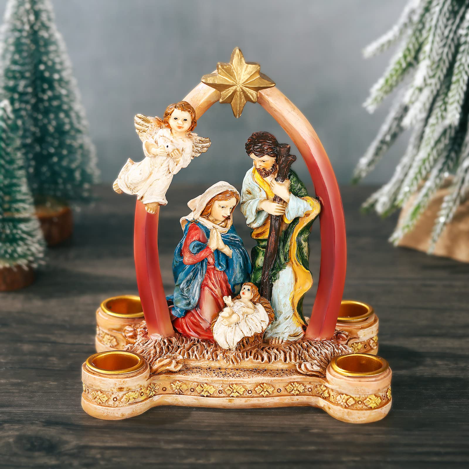 🔥ON SALE🔥Christmas Nativity Scene Candle Holder