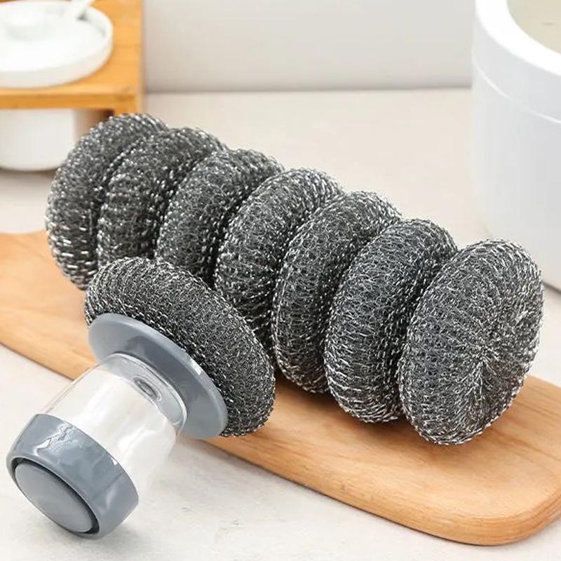 (🔥Last Day Promotion-SAVE 60% OFF) - Kitchen Soap Press Dispensing Palm Brush
