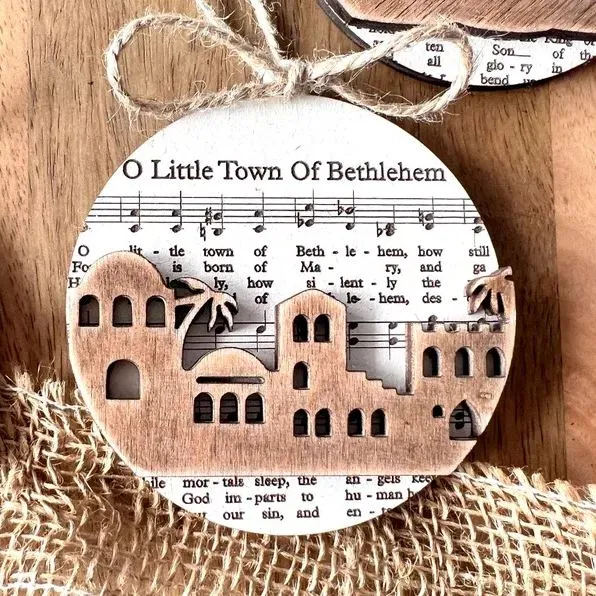 Christmas Music Sheet Nativity Ornament