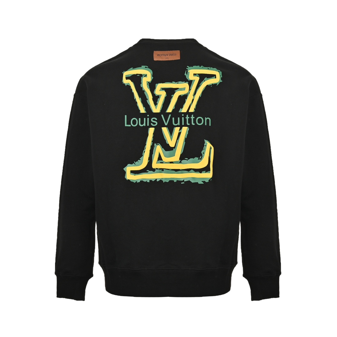 Louis Vuitton 24Fw front and back logo foam print crew neck sweatshirt