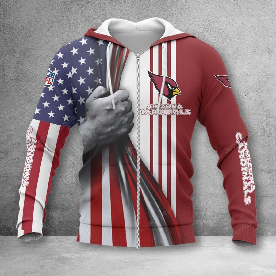 ARIZONA CARDINALS 3D HOODIE SKULL0804