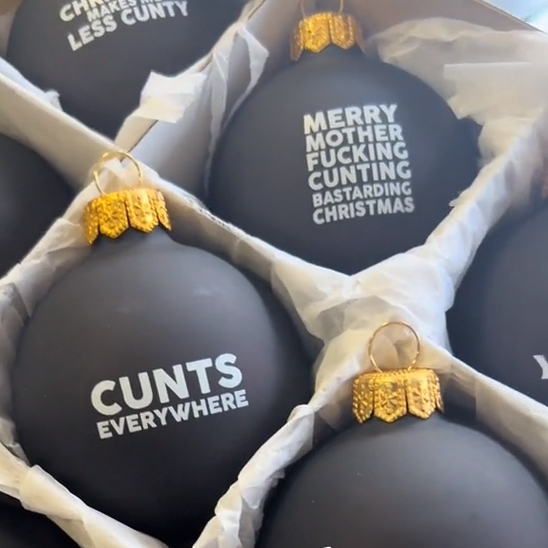 Swear Bauble Bundle | Funny Christmas Decorations | 2024 Christmas gift🎁