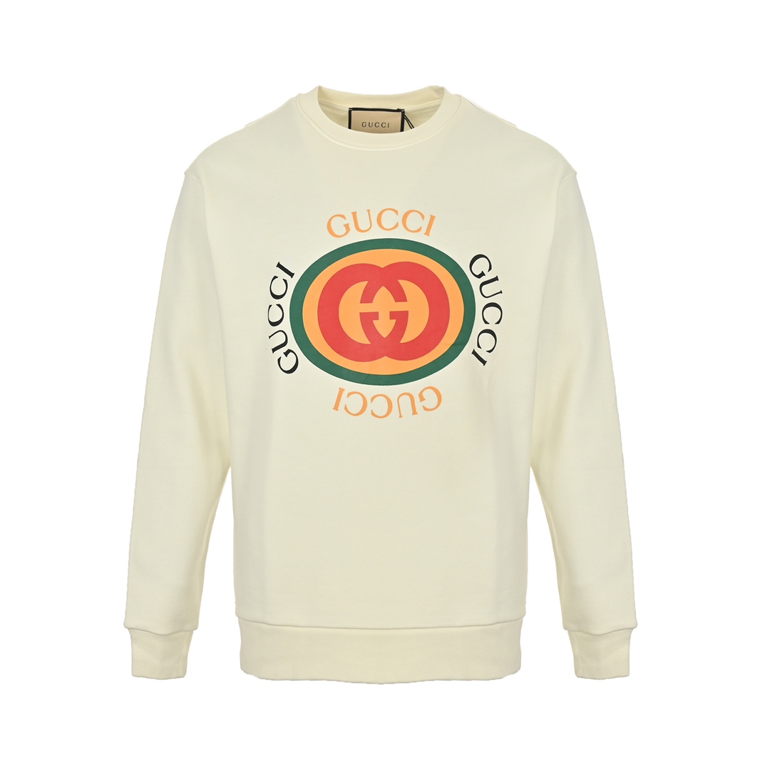 Gucci 24Fw Double G red, yellow and green foam print crew neck sweatshirt