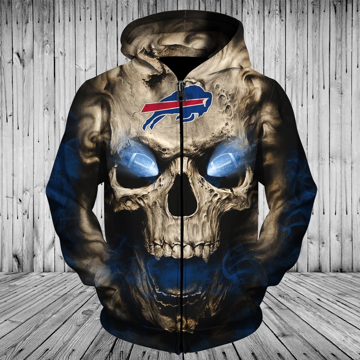 BILLS 3D HOODIE SKULL52