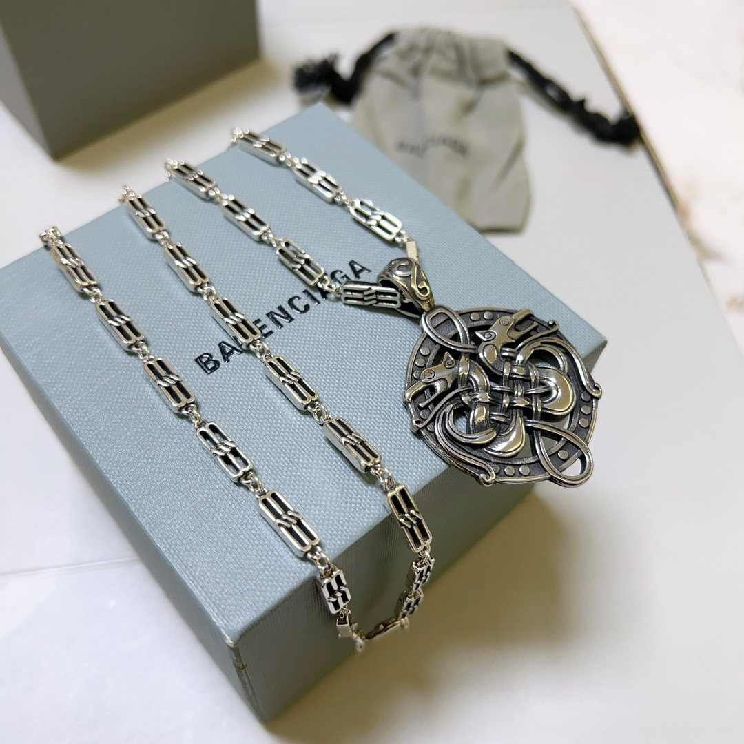 Balenciaga Dragon Totem Chain Vintage Necklace
