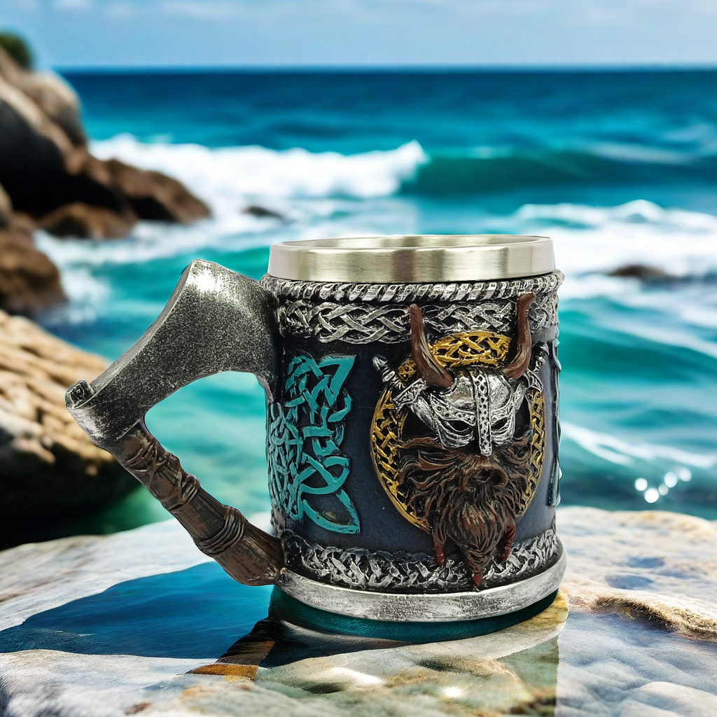 Bestselling Viking Battle Axe Beer Mug, Medieval Viking Pirate Coffee Mug