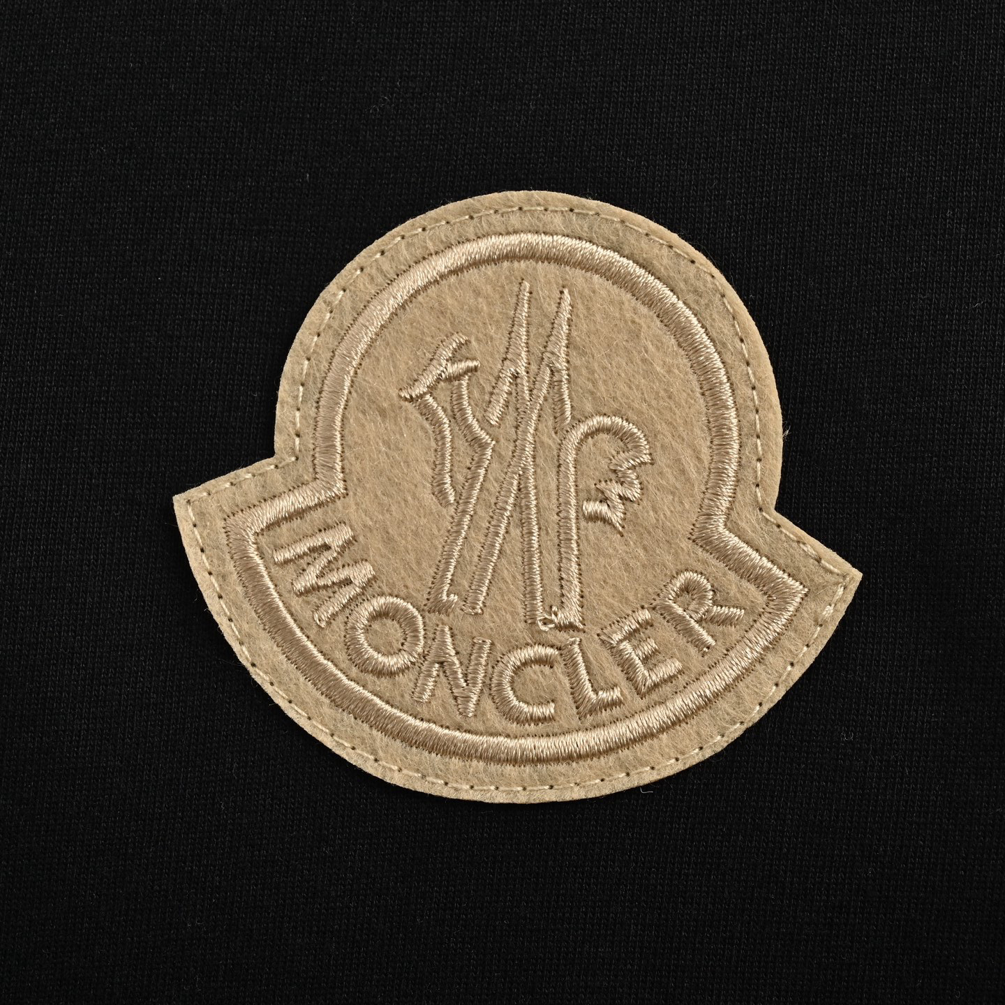 Moncler 25ss embroidered logo double-layer reversible short-sleeved shirt