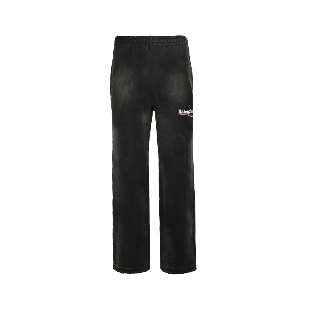 Balenciaga 24Fw Cola Embroidery Fried Snowflakes Wide Leg Pants