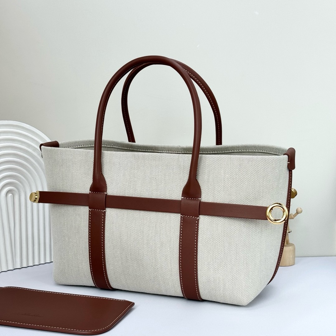 Loro Piana Ghiera Shoer Small Shopping Bag FAO7473
