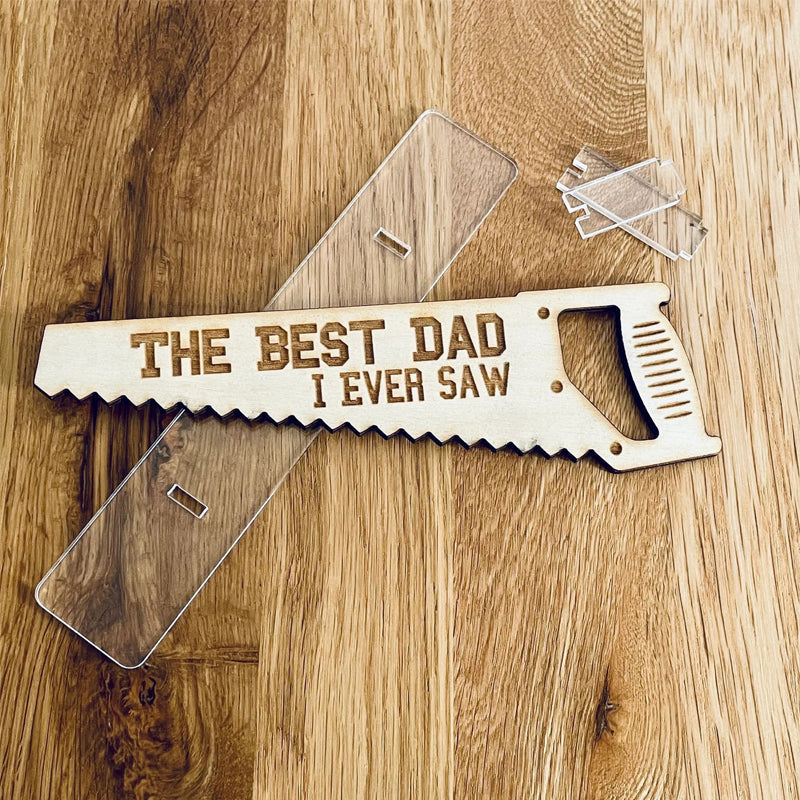 🔥Father's Day Early Sale-[SAVE 50% OFF]-🧔Father's Day gift-🛠Laser Cut Wooden Plaque with Acrylic Stand