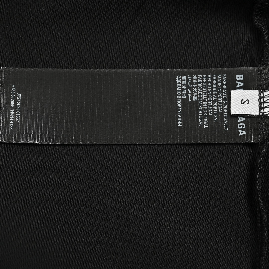 Balenciaga 24ss Dragon Year Flame Letters Printed Short Sleeve