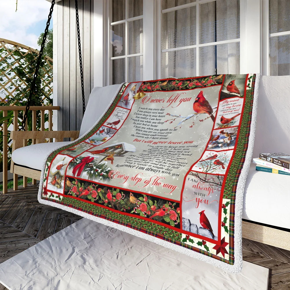I Never Left You, Christmas Cardinal Sofa Throw Blanket
