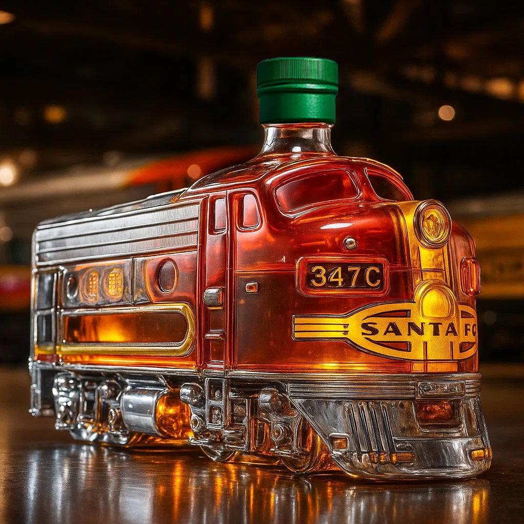 🚂 All Aboard in Style — Santa Fe Crown Train Whiskey Bottle