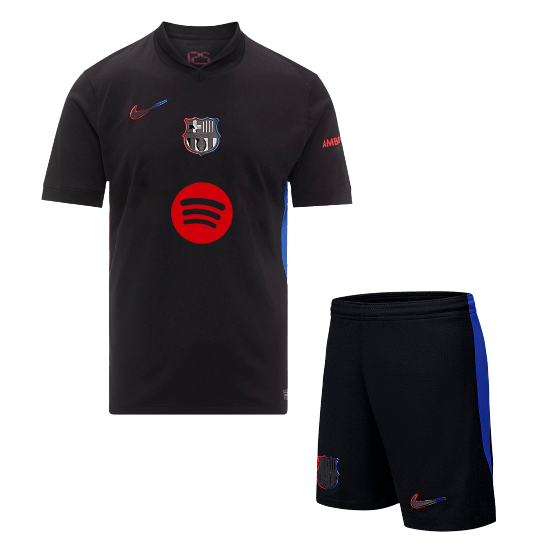 Barcelona Away Football Shirt Kit (Shirt + Shorts) 2024/25 - Spotify Logo without Text