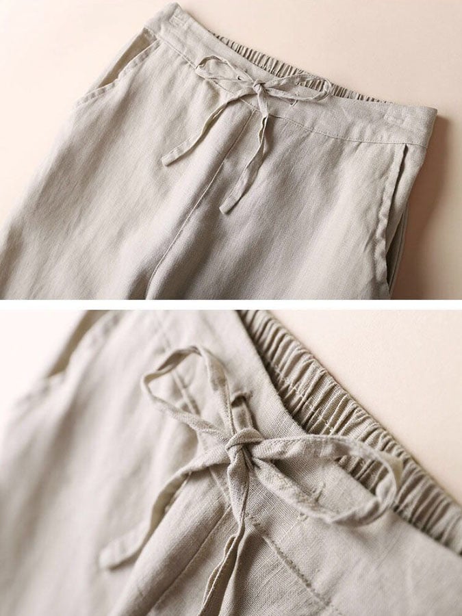Cotton Linen Casual Pants