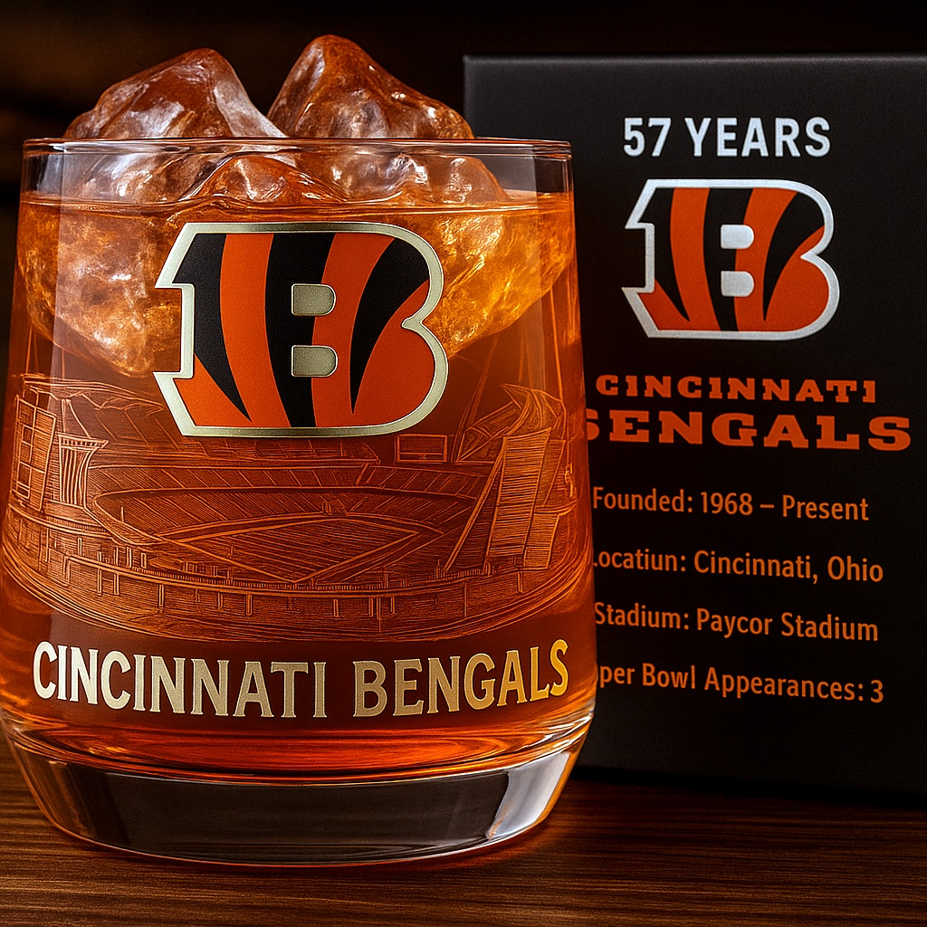 Cincinnati Bengals Stadium Rocks Glass