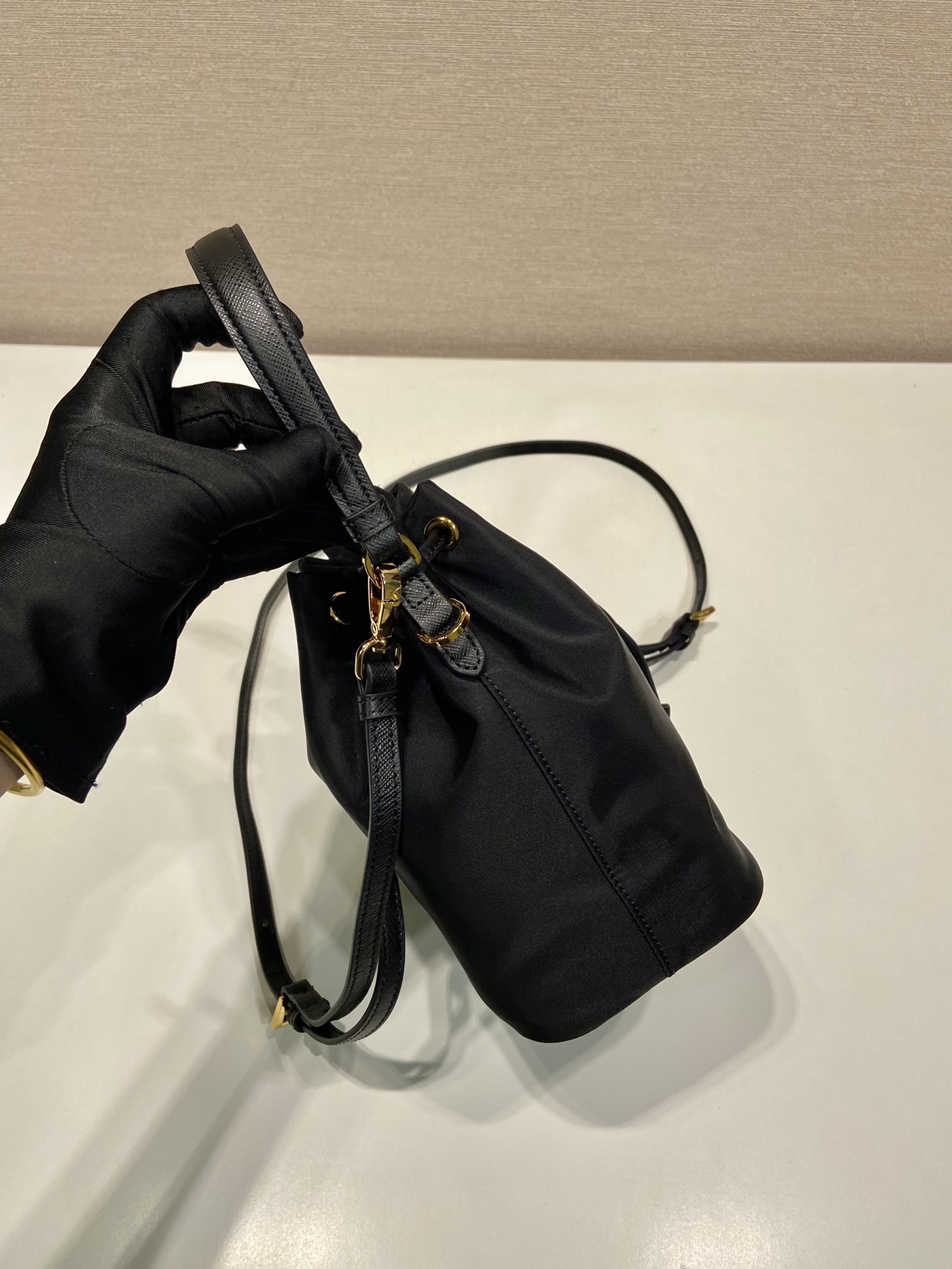 Prada Nylon Bucket Bag 1BE067