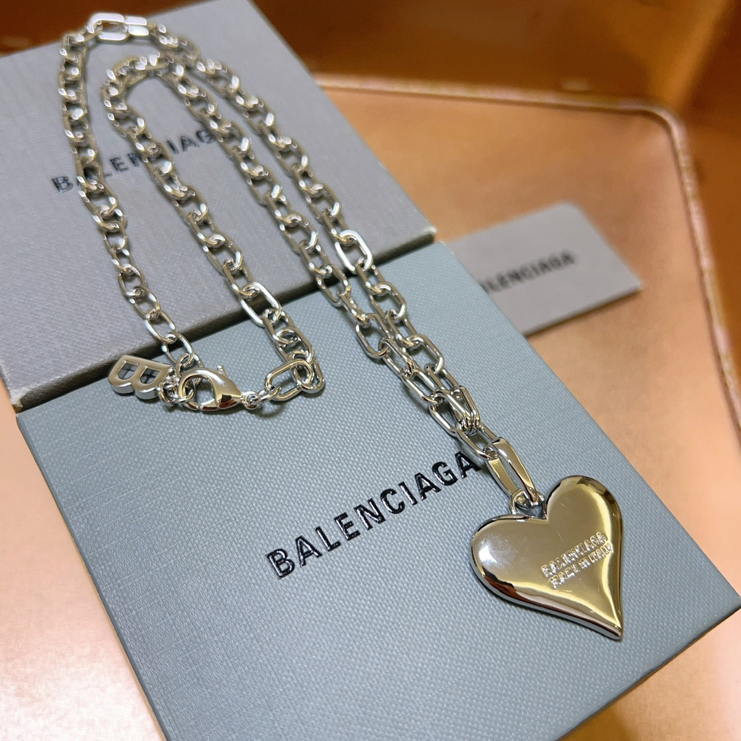 Balenciaga Heart Chain Necklace