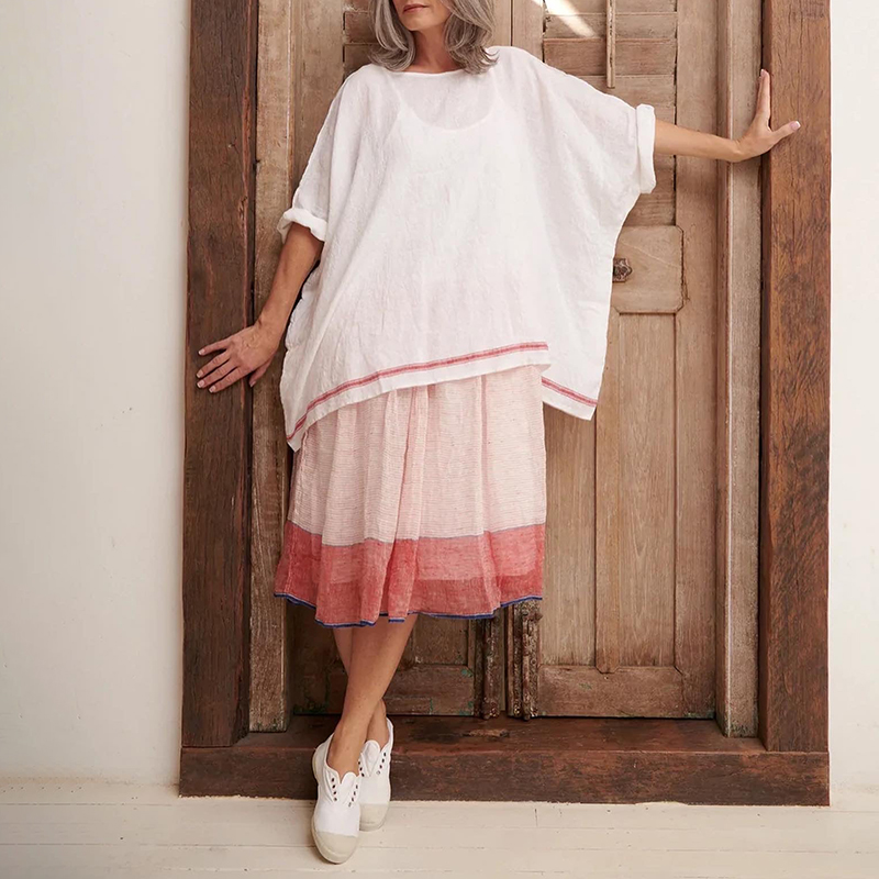 Multi Color Patchwork Comfortable Casual Strap Midi Dress