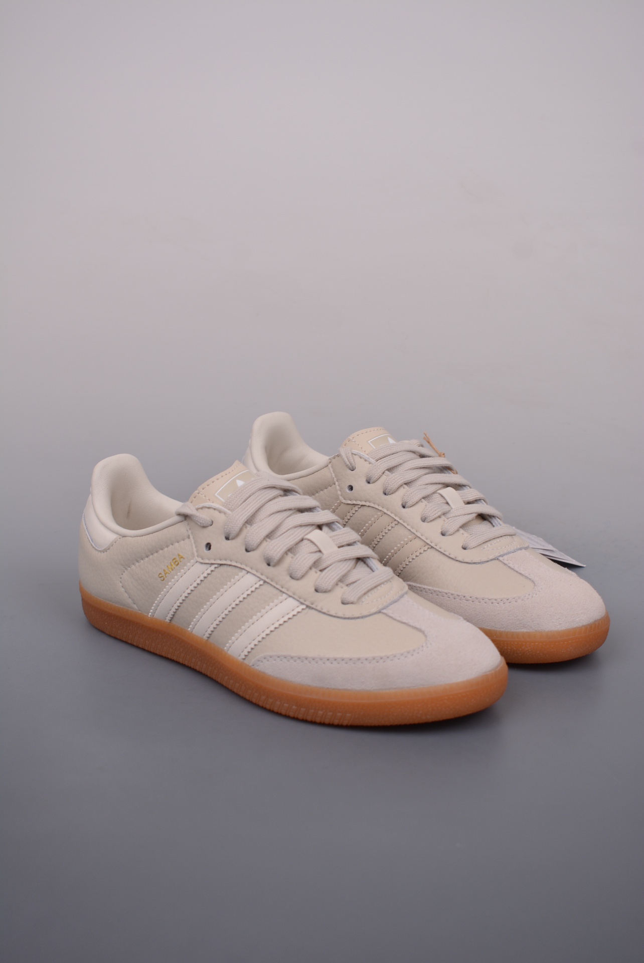 Adidas Originals Samba Vegan OG Leather Beige White Gold IE7013