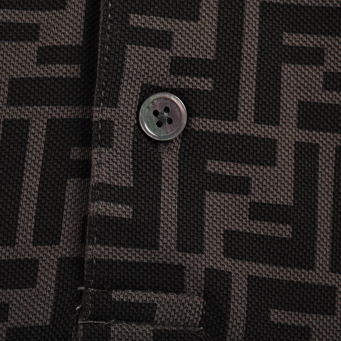 Fendi Double F full print Polo short sleeve
