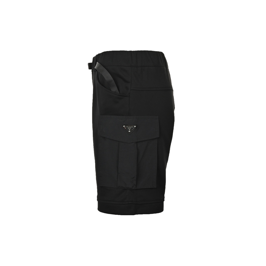 Prada belt buckle triangle logo cargo shorts