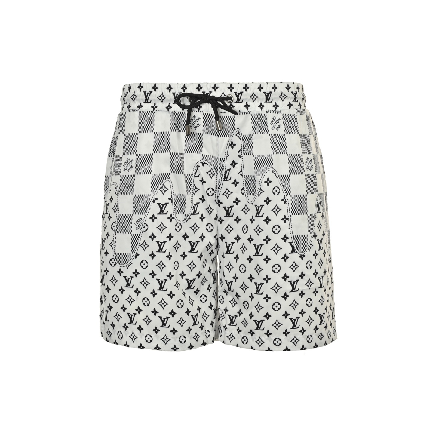 Louis Vuitton 25ss Checkerboard Monochrome Beach Shorts